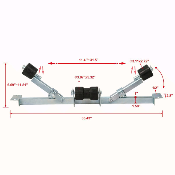 Rouleau Quille Remorque SeaSense - Rouleau De Quille 30,5x12,7 Cm - Caoutchouc Nautique Rouleau Quille Bateau